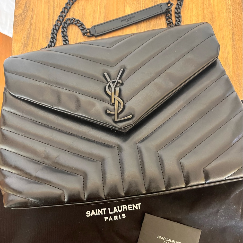 Unused YSL monogram chain purse shoulder bag